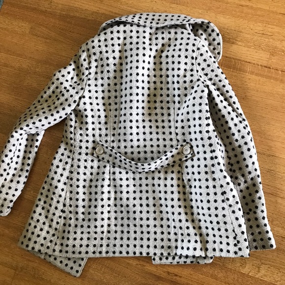 TULLE BRAND JACKET CREAM/GREY WITH BLACK POLKA DOTS - Picture 2 of 3